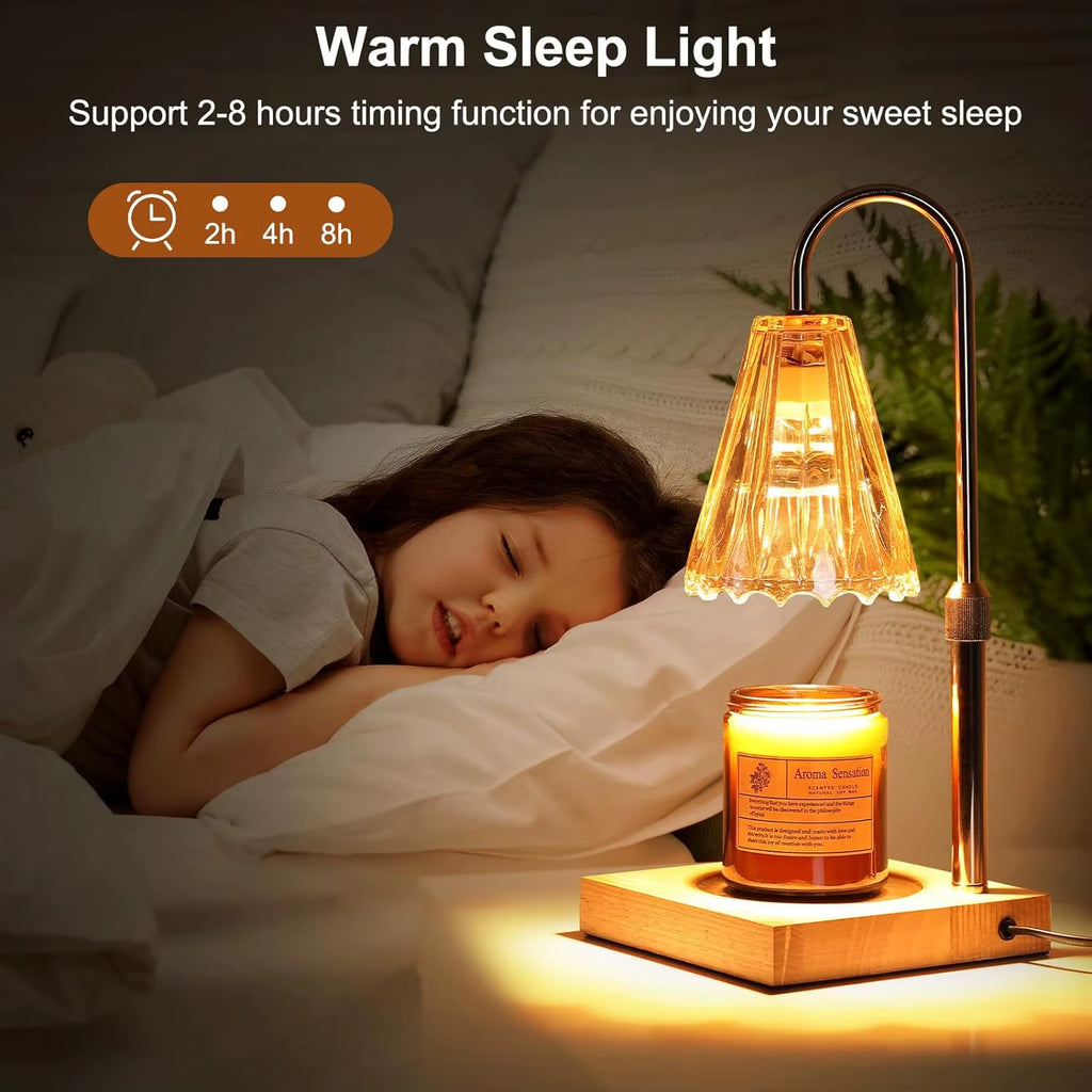 Transform Your Space with the Lightess Adjustable Electric Candle Warmer Lamp - Includes Timer, Dimmer, and 2 Bulbs