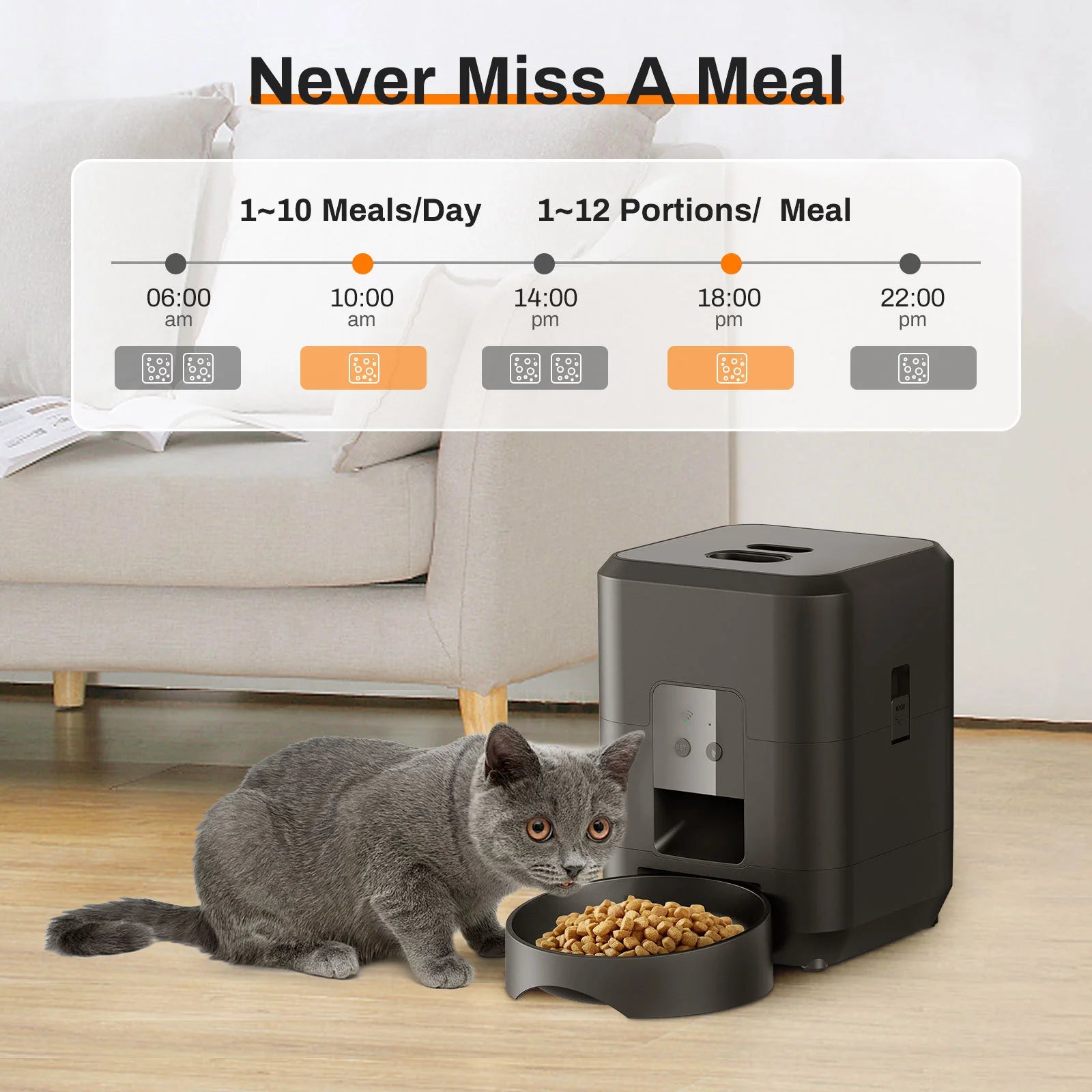 HEYBO Automatic Smart Pet Feeder | 2L Capacity for Cats and Dogs