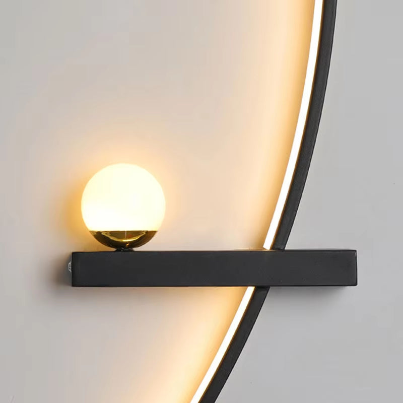 Elevate Your Space with the Nordic Modern Black Gold Wall Lamp - A Minimalist Touch for Luxury Living Rooms and Bedrooms