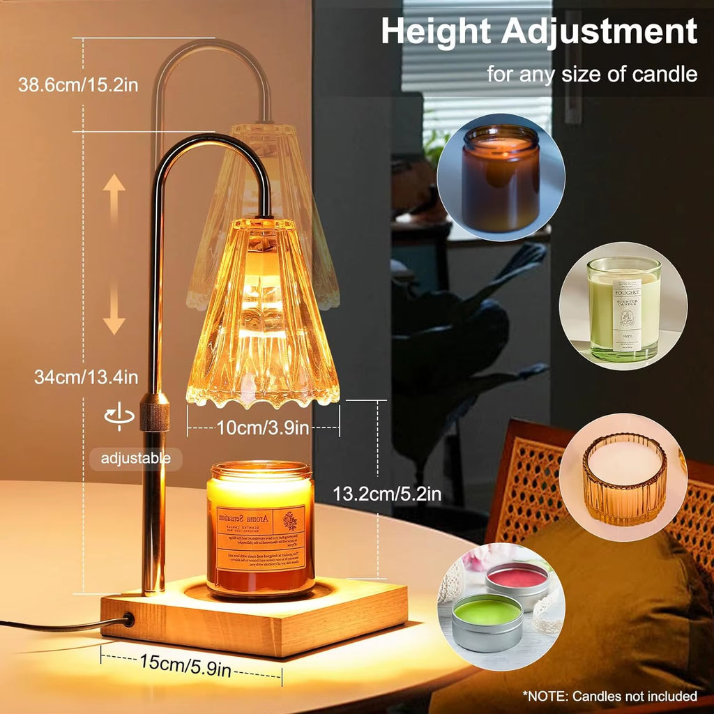 Transform Your Space with the Lightess Adjustable Electric Candle Warmer Lamp - Includes Timer, Dimmer, and 2 Bulbs