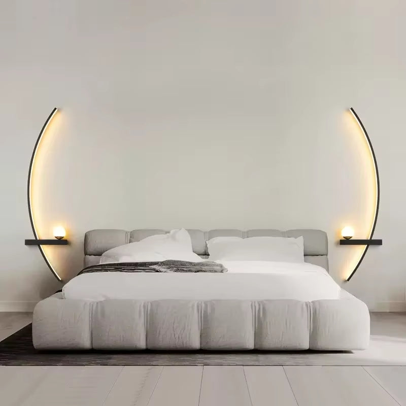 Elevate Your Space with the Modern LED Gold Wall Lamp - Minimalist Design for Bedroom and Living Room